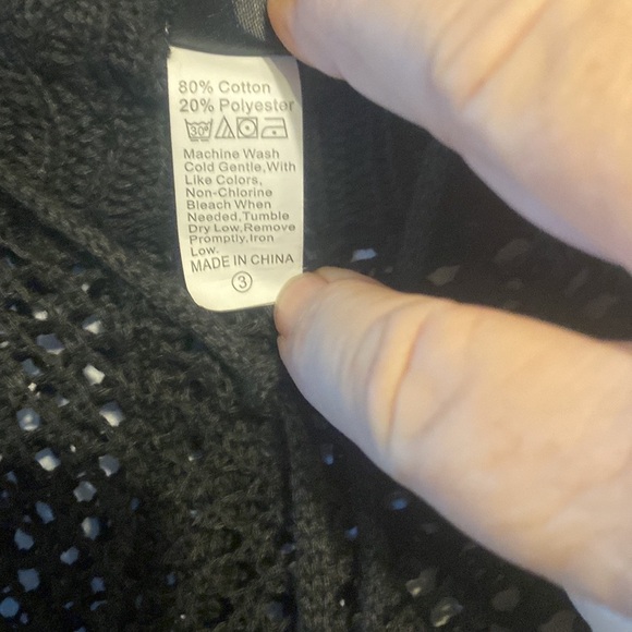 Crochet Fishnet Coverup Beachwear Pants Plus Size 4X Black High Rise Wide Leg - Picture 5 of 10